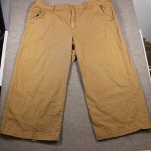 Torrid Feel The Fit Wide Leg Crop Pants Tan Khaki Plus Size 24 Stretch Cotton